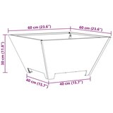 vidaXL Crna Čelik otporan na hrđu 60 x 60 x 30 cm Izdržljivo Vatrnjak | shoptok.hr