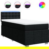 Maison Chic Box spring postelja - Vzmetna postelja z vzmetnico črna 100x200 cm blago SL18088, (21885418) | Shoptok.si