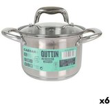 Posuda sa staklenim poklopcem Quttin Caesar Čelik ø 16 x 11 5 cm (6 kom.) | shoptok.hr