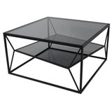 Premium Living klubska miza angel steklo v sivi barvi | Shoptok.si