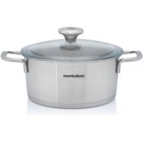 Metalac INOX POSUDA PLITKA SANTINO 20 CM/2,60 LIT BOROSILIKAT POKL. CrNi 18/10 | shoptok.hr
