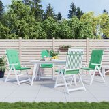  Jastuci za vrtne stolice 4 kom zeleni 120x50x3 cm od tkanine | shoptok.hr