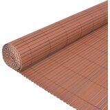 Dvostrana vrtna ograda PVC 90 x 500 cm smeđa | shoptok.hr