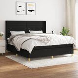  The Living Store Box spring postelja z vzmetnico črna 180x200 cm blago - Box Spring Postelja, (21512132) Cene