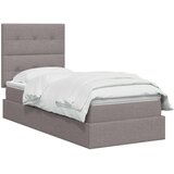  s madracem i skladištem Sivosmeđa 90 x 200 cm tkanina | shoptok.hr