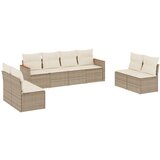  The Living Store Vrtna sedežna garnitura 8-delna z blazinami bež poli ratan - Vrtna Sedežna Garniture, (21449482) | Shoptok.si