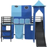  Okvir Krevet za Dječji Loft Crna i Plava 75 x 190 cm Metal | Eponuda.ba