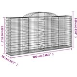  Lučne gabionske košare 20kom 300x50x140/160cm pocinčano željezo | shoptok.hr