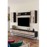 Hanah home TV komoda Ilay, antracit / travertin / srebrna | Eponuda.com