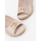 GOODIN Light beige wedge sandals with buckle | Shoptok.si