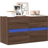  Zidni TV ormarić s LED svjetlima smeđa boja hrasta 80x31x45 cm | shoptok.hr