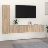 vidaXL 4-dijelni set tv ormarića boja hrasta sonome konstruirano drvo Cijene