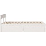 vidaXL Okvir za krevet s ladicama bijeli 135 x 190 cm od borovine | shoptok.hr