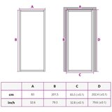  Unutarnja vrata 83 x 201,5 cm Bijela od ESG stakla i aluminija | shoptok.hr