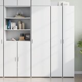 vidaXL Visoka komoda bijela 50x42,5x185 cm od konstruiranog drva Cijene
