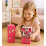 Doll Kitchen Set Fridge Oven Accessories Pink | Shoptok.si