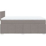 vidaXL Box spring postelja z vzmetnico taupe 120x190 cm blago, (21306094) | Shoptok.si