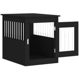 vidaXL Namještaj s kavezom za pse crni 55x75x65 cm drveni | shoptok.hr