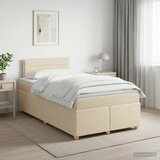  Boxspring krevet s madracem Krem 120 x 200 cm Tkanina - Krem 120 x 200 cm Dizajn linija | shoptok.hr