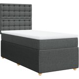 Maison Chic Box spring postelja - Vzmetna postelja z vzmetnico temno siva 100x200 cm blago SL17593, (21894521) | Shoptok.si