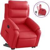  Naslonjač na podizanje od umjetne kože crveni | shoptok.hr