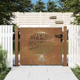  Vrtna vrata 100x75 cm Corten čelik Dizajn stabla | shoptok.hr