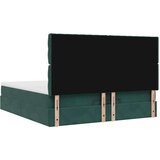  Otomanski posteljni okvir z vzmetnicami zelen 200x200cm žamet, (22053209) | Shoptok.si