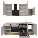 Flex-Well Kuhinjski Blok Z Aparati Cara, Zelena, Barva Hrasta | Shoptok.si