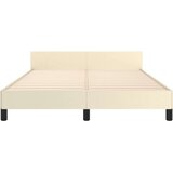  Posteljni okvir z vzglavjem krem 140x190 cm umetno usnje, (20907389) | Shoptok.si