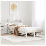vidaXL Okvir kreveta bez madraca bijeli 75 x 190 cm masivna borovina | shoptok.hr