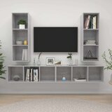 TV Zidni ormarići 4 kom siva boja betona od iverice | shoptok.hr