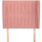  Uzglavlje s ušima ružičasto 83 x 23 x 118/128 cm baršunasto | shoptok.hr