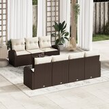 vidaXL set od 8 vrtnih sofa s jastučićima smeđi poli ratan Cijene