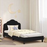  Otroški posteljni okvir z vznožjem Črna 80 x 200 cm Žamet, (5000104660) | Shoptok.si