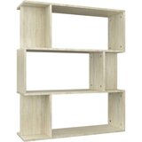 vidaXL knjižna omara/paravan sonoma hrast 80x24x96 cm iverna plošča | Shoptok.si