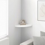  Plutajuća kutna polica visoki sjaj bijela 35 x 35 x 3,8 cm MDF | shoptok.hr