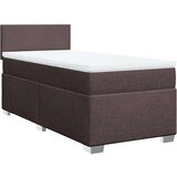 vidaXL Krevet s oprugama i madracem tamnosmeđi 90 x 200 cm od tkanine | shoptok.hr