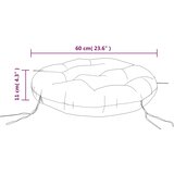  Okrugli jastuk s uzorkom lišća Ø 60 x 11 cm od tkanine Oxford | shoptok.hr