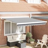 Tenda na uvlačenje antracit i bijela 3x2,5 m tkanina i aluminij | shoptok.hr