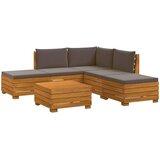  6 kom. Set vanjskih sofa Čvrsto drvo akacije Smeđa | shoptok.hr