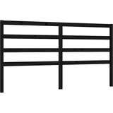  Uzglavlje za krevet crno 206 x 4 x 100 cm od masivne borovine | shoptok.hr