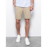 Ombre Men's knit shorts with elastic waistband - sand Cene'.'