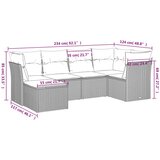  6-dijelni set vrtnih sofa od poliratana s jastucima sivi | shoptok.hr