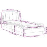  Krevet s madracem crno-bijeli 80 x 200 cm od umjetne kože | shoptok.hr