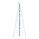 vidaXL LED božično drevesce med 390 LED Hladno bela 250 cm elezo | Shoptok.si