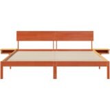  Konstrukcija postelje z vzglavjem Voskast rjav 200 x 200 cm, (5000128016) | Shoptok.si
