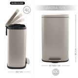Spirella Sivorjav jeklen koš za smeti s pedalom 50 l Akira – | Shoptok.si