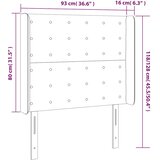  LED uzglavlje tamnozeleno 93x16x118/128 cm baršunasto | shoptok.hr
