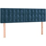 vidaXL Krevet s oprugama i madracem tamnoplavi 140x200 cm baršunasti | shoptok.hr