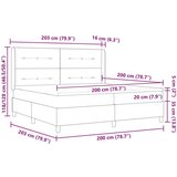 Box Postelja z vzmetnico Svetlo siva 200x200 cm Žamet, (22050940) | Shoptok.si